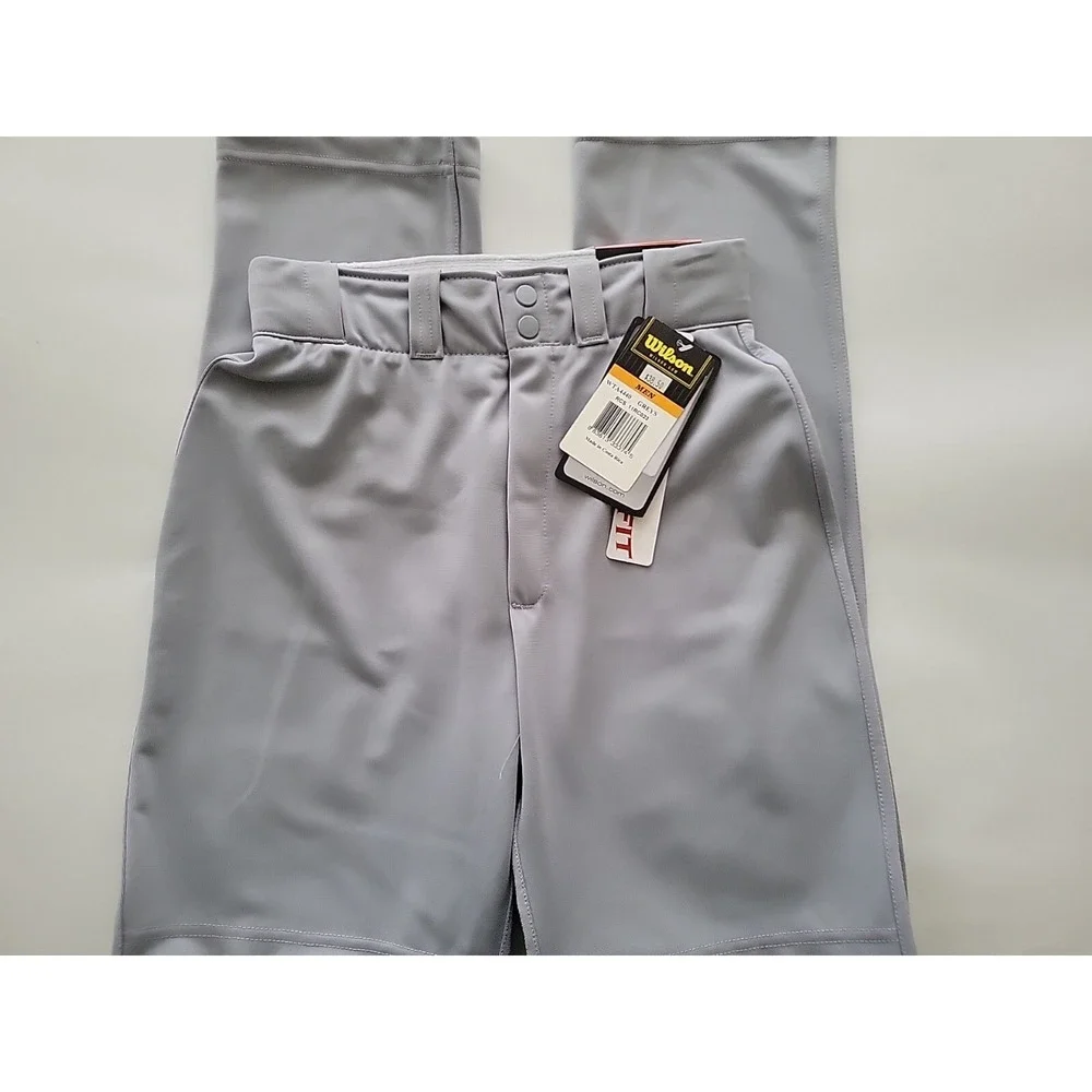 Wilson Youth Baseball Pants Small Gray Fitted New with‎ Tags Softball 28W 33L